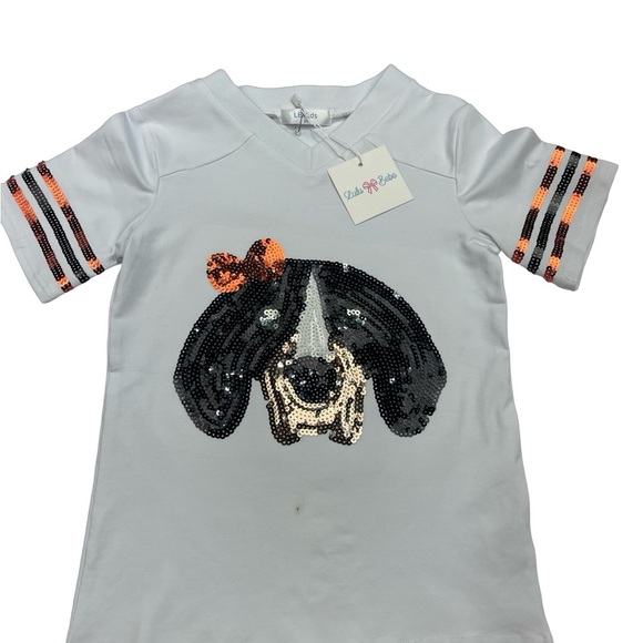 NWT Vols UTK Game Day Smokey Dog Sequin Shirt Fits like a 7 - Picture 1 of 7